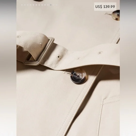 Mango Beige Trench Coat - Picture 6 of 16